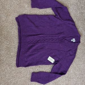 Woman's purple sweater , beautiful color.